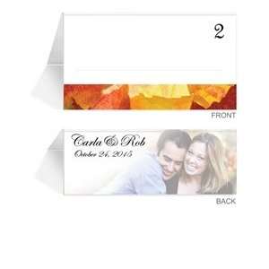  70 Photo Place Cards   Autumn Leaves