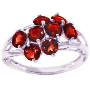   Gemstone Cluster Right Hand Ring Garnet, size7.5 diViene Jewelry