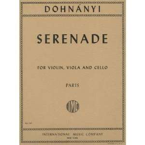  Dohnanyi, Erno   Serenade In C Major Op. 10   String Trio 