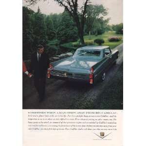 1963 Ad Cadillac Coupe Deville Man Looks Back Original Vintage Car 