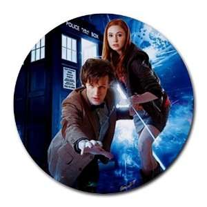    Doctor Who 11th Dr and Amy Pond Round Mousepad 