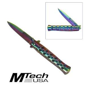  Rainbow Stilletto Tactical Pocket Knife