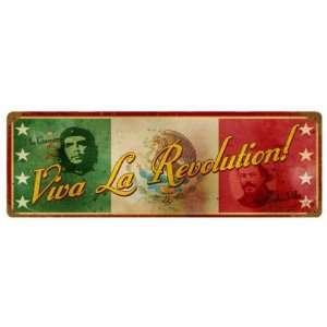  Viva La Revolution Vintaged Metal Sign