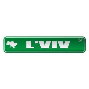   LVIV ST  STREET SIGN CITY UKRAINE