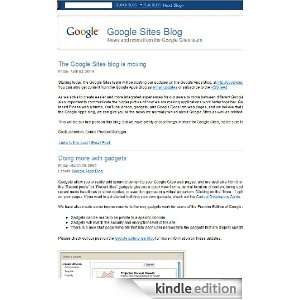  Google Sites Blog Kindle Store Google