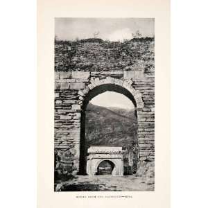  1908 Print Ancient Roman Arch Aqueduct Architecture Susa 