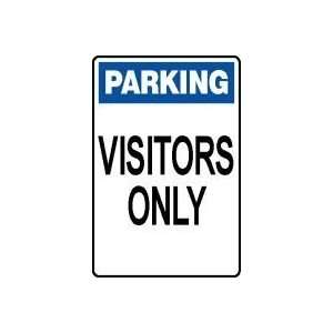  PARKING VISITORS ONLY 18 x 12 Adhesive Dura Vinyl Sign 