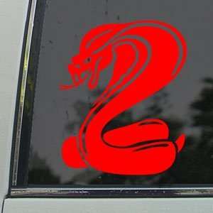  King Cobra Snake Red Decal Car Truck Window Red Sticker 
