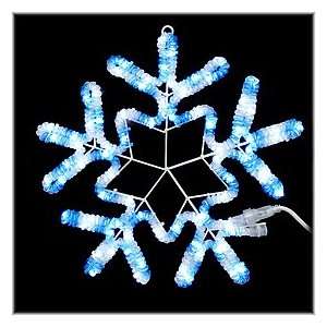  18 Blue And White LED Rope Light Snowflake Sculpture 