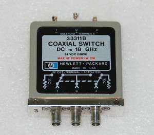 HP/Agilent 33311B Coaxial Switch, DC to 18 GHz, 24 V  