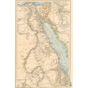  Andree 1899 Antique Map of Egypt, Nubia & the Red Sea 