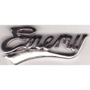   Enemy Licensed Original Rare Vintage Pewter Music Pin 