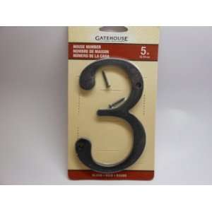  Gatehouse House Number 3 Black (5 inches) Kitchen 