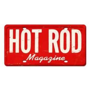  Hot Rod Magazine License Plate Vintage Metal Sign
