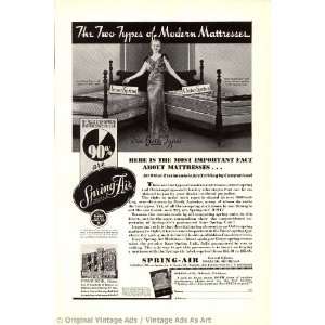   Air The two types of modern mattresses Vintage Ad