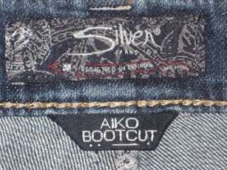 SILVER JEANS CO. AIKO MID RISE DESTROYED STRETCH JEANS 28 X 31 (NWT)