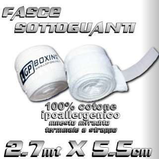 COPPIA FASCE SOTTOGUANTI 100% COTONE DA 2,7 mt x 5,5cm  