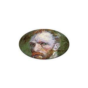  Self Portrait 4 By Vincent Van Gogh Oval Sticker 
