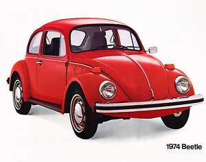 1974 Volkswagen VW Beetle Original Sales Brochure  