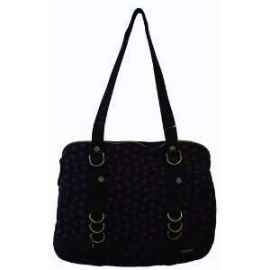 com Vigoss Designer Handbag   Stylish Black with Purple Stars Handbag 