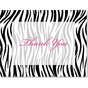  Fashionable Zebra Stripes Thank You Cards 