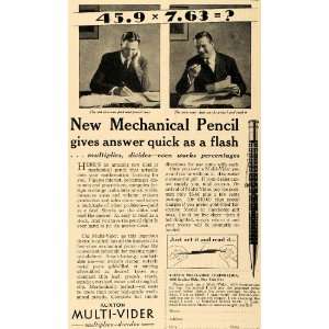  1929 Ad Ruxton Multi Vider Mechanical Pencil Math Pen 