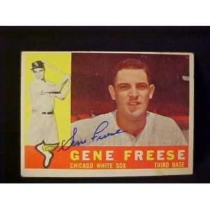  Gene Freese Chicago White Sox #435 1960 Topps Autographed 