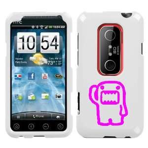  HTC EVO 3D PINK DOMO SALUTE ON A WHITE HARD CASE COVER 