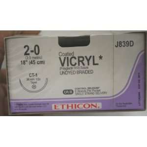  J839D 2 0 Ethicon Vicryl Polyglactin 18 910 Suture (box 