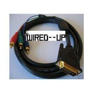 Wired Up Dvi to component cable 3 RCA   50ft (dvi i) gold 