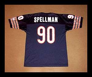 VINTAGE Chicago Bears JERSEY Alonzo Spellman CHAMPION Rare FOOTBALL 