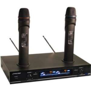 2 Chnl VHF Rechrbl wireless mic Sys