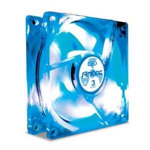  Antec Tricool 120mm Blue LED Case Fan Speed 1200/1600/2000 