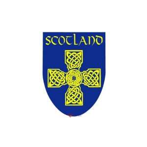  Scotland Blue Celtic Cross Shield Inside Cling scottish 