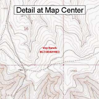 USGS Topographic Quadrangle Map   Vey Ranch, Oregon (Folded/Waterproof 
