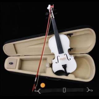 NEW 4/4 WHITE MAPLEWOOD SPRUCE VIOLIN FIDDLE wCASE BOW  