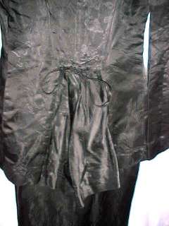 ALBERTA FERRETTI Italy Exquisite Black Evening PantSuit Suit US 8 IT 