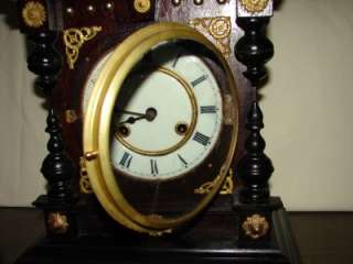 Antique 1910 8 Day Mantel Clock w/Key  