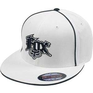  Fox Racing Vertigo 2 Flexfit Hat   Large/X Large/White 