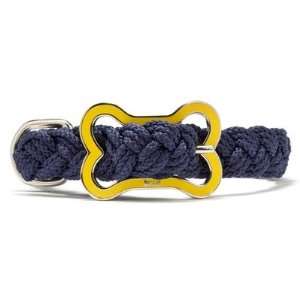 Mascot SK004 01S Sailors Knot Pet Collar in Navy and Yellow Size 