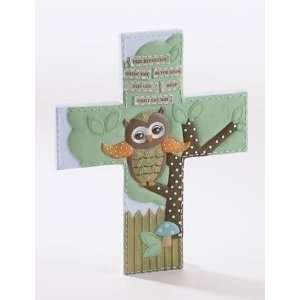  Pack of 6 Religious Verse Baby Owl Embellished Wall 