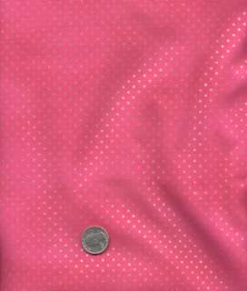 Lakehouse Fabric Pearlized Dots on Raspberry Pink CUTE  