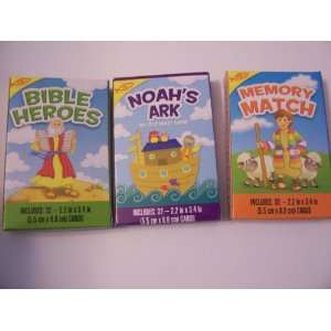  Biblical Card Games (Bible Heroes, Noahs Ark Old Maid Game 