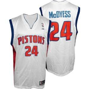  Antonio McDyess White Reebok NBA Replica Detroit Pistons 