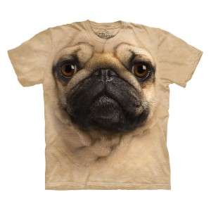 Pug Face Adult T Shirt by The Mountain  