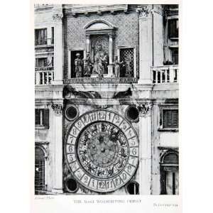  1907 Print Clock Tower Piazza San Marco Saint Mark Venice Italy 