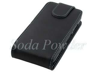 Flip Cover Leather Case Pouch for Nokia C6 01 (Black)  
