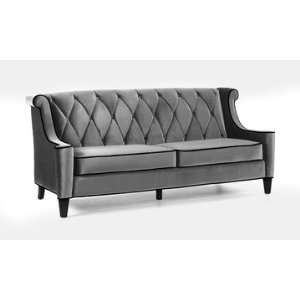  Barrister Gray Velvet Sofa