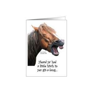  Laughing Horse Broken Bone Get Well Card Health 