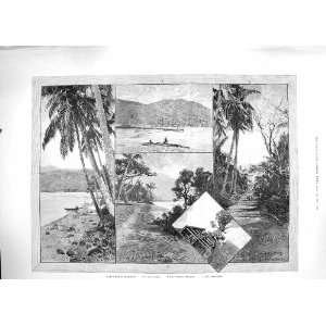  1889 SAMOA ISLANDS PANGO PANGO HARBOUR APIA NUKUALOTA 